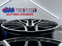 NEW 19 INCH FOX BMA S1 ALLOY WHEELS IN GLOSS BLACK WITH POLISHED FACE AND WIDER 8.5" REAR OPTION 5x120