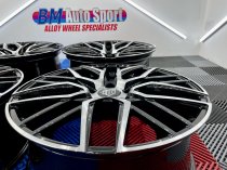 NEW 19 INCH FOX BMA S1 ALLOY WHEELS IN GLOSS BLACK WITH POLISHED FACE AND WIDER 8.5" REAR OPTION 5x120