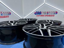NEW 19 INCH FOX BMA S1 ALLOY WHEELS IN GLOSS BLACK WITH POLISHED FACE AND WIDER 8.5" REAR OPTION 5x120