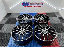 NEW 19 INCH FOX BMA S1 ALLOY WHEELS IN GLOSS BLACK WITH POLISHED FACE AND WIDER 8.5" REAR OPTION 5x120