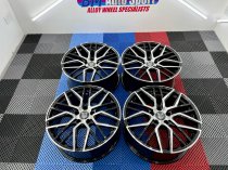 NEW 19 INCH FOX BMA S1 ALLOY WHEELS IN GLOSS BLACK WITH POLISHED FACE AND WIDER 8.5" REAR OPTION 5x120