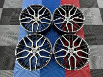NEW 19 INCH FOX BMA S1 ALLOY WHEELS IN GLOSS BLACK WITH POLISHED FACE AND WIDER 8.5" REAR OPTION 5x120