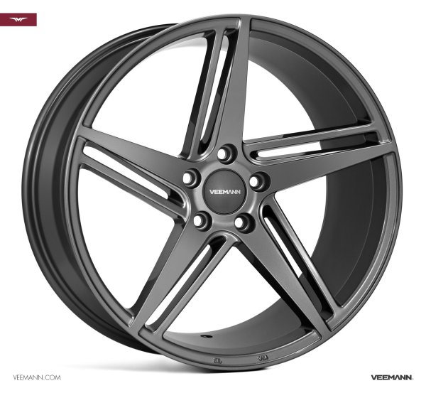 NEW 18 INCH VEEMANN V-FS31 ALLOY WHEELS IN GLOSS GRAPHITE WITH DEEPER CONCAVE 9" ET35 ALL ROUND 5x120