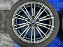 USED 18 INCH GENUINE BMW STYLE 790 M SPORT G20 3 SERIES ALLOY WHEELS, NEAR UNMARKED ,WIDE REAR INC TYRES AND TPMS 5x112