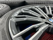 USED 18 INCH GENUINE BMW STYLE 790 M SPORT G20 3 SERIES ALLOY WHEELS, NEAR UNMARKED ,WIDE REAR INC TYRES AND TPMS 5x112