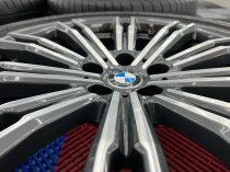 USED 18 INCH GENUINE BMW STYLE 790 M SPORT G20 3 SERIES ALLOY WHEELS, NEAR UNMARKED ,WIDE REAR INC TYRES AND TPMS 5x112