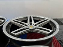 NEW 19 INCH CADES STRIKE ALLOY WHEELS IN GUNMETAL POLISHED AND STAINLESS STEEL DISH, DEEPER CONCAVE 9.5" REAR 5x112