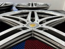 NEW 19 INCH CADES STRIKE ALLOY WHEELS IN GUNMETAL POLISHED AND STAINLESS STEEL DISH, DEEPER CONCAVE 9.5" REAR 5x112