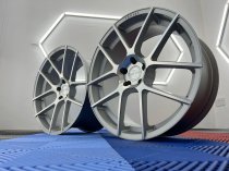 NEW 21" ISPIRI ISR6 TWIN 5 SPOKE ALLOY WHEELS IN SATIN SILVER WITH SATIN POLISHED FACE WIDER 11" REAR