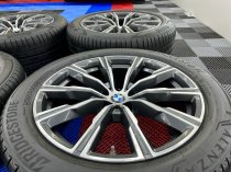 USED 20" GENUINE BMW G05 X5 STYLE 740 M SPORT ALLOY WHEELS, WIDE REAR,NEAR UNMARKED INC TYRES AND TPMS