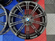 USED 19 INCH GENUINE BMW STYLE 220M E92 M3 FORGED ALLOY WHEELS, WIDE REAR, FULL REFURB IN GLOSS BLACK 5x120