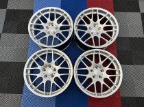 NEW 19 INCH CSL 8081 STYLE ALLOY WHEELS IN HYPER SILVER, WITH VERY DEEP CONCAVE 9.5" ET27 REAR 5x120