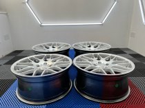 NEW 19 INCH CSL 8081 STYLE ALLOY WHEELS IN HYPER SILVER, WITH VERY DEEP CONCAVE 9.5" ET27 REAR 5x120