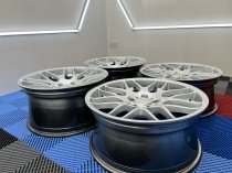 NEW 19 INCH CSL 8081 STYLE ALLOY WHEELS IN HYPER SILVER, WITH VERY DEEP CONCAVE 9.5" ET27 REAR 5x120