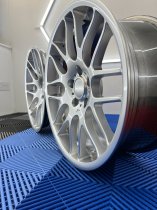 NEW 19 INCH CSL 8081 STYLE ALLOY WHEELS IN HYPER SILVER, WITH VERY DEEP CONCAVE 9.5" ET27 REAR 5x120
