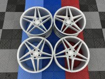 USED 20″ VEEMANN V-FS46 ALLOY WHEELS IN SILVER POLISHED WITH WIDER 10″ REARS