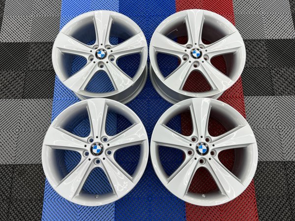 USED 19 INCH GENUINE BMW STYLE 128 5 SPOKE ALLOY WHEELS,EXCELLENT CONDITION EX DISPLAY 5x120