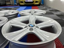 USED 19 INCH GENUINE BMW STYLE 128 5 SPOKE ALLOY WHEELS,EXCELLENT CONDITION EX DISPLAY 5x120
