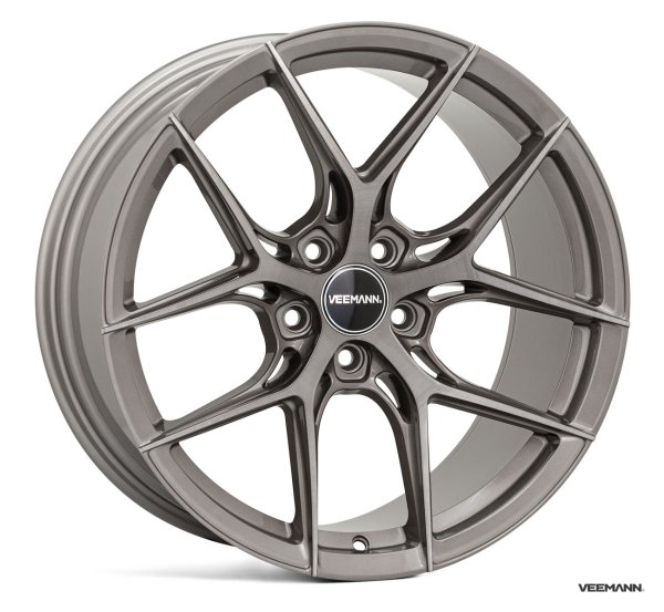 NEW 20 INCH VEEMANN VC580R ALLOY WHEELS IN CARBON MACHINED, DEEPER CONCAVE ALL ROUND WITH 10.5" REARS 5x120