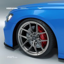 NEW 20" VEEMANN VC580R ALLOY WHEELS IN CARBON MACHINED WITH WIDER 10.5" REARS