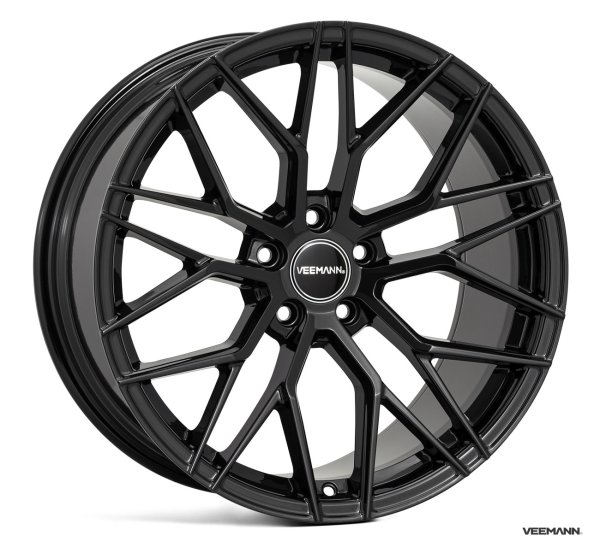 NEW 22" VEEMANN VC520 ALLOY WHEELS IN GLOSS BLACK WITH DEEPER CONCAVE 11" REARS