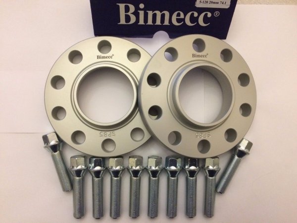 NEW 12/15 SILVER BIMECC SPACERS - (1 PAIR INC BOLTS ) 5x120 72.6 CB