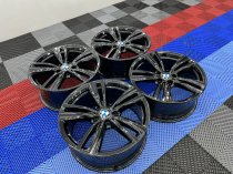 Used 19 Inch Genuine BMW Style 442 F30/31 M Double Spoke Alloy Wheels, Wide Rear, Fully Refurbished In Gloss Black 5x120