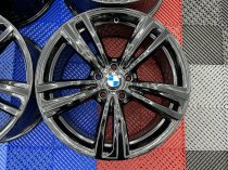 USED 19" GENUINE BMW STYLE 442 F30/31 M DOUBLE SPOKE ALLOY WHEELS,WIDE REAR, FULLY REFURBED IN GLOSS BLACK