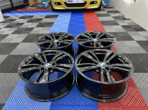 Used 19 Inch Genuine BMW Style 442 F30/31 M Double Spoke Alloy Wheels, Wide Rear, Fully Refurbished In Gloss Black 5x120