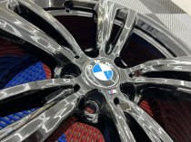 USED 19" GENUINE BMW STYLE 442 F30/31 M DOUBLE SPOKE ALLOY WHEELS,WIDE REAR, FULLY REFURBED IN GLOSS BLACK