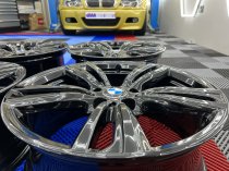 Used 19 Inch Genuine BMW Style 442 F30/31 M Double Spoke Alloy Wheels, Wide Rear, Fully Refurbished In Gloss Black 5x120