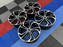 NEW 18 INCH VW GOLF REIFNITZ TCR STYLE ALLOY WHEELS IN GLOSS BLACK WITH POLISHED FACE 5x112