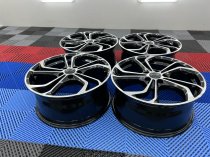 NEW 18" VW GOLF REIFNITZ TCR STYLE ALLOY WHEELS IN GLOSS BLACK WITH POLISHED FACE