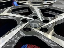 NEW 18 INCH VW AUDI GOLF STYLE ALLOY WHEELS IN GLOSS BLACK WITH POLISHED FACE 5x112