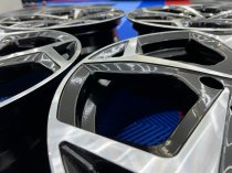 NEW 18 INCH VW AUDI GOLF STYLE ALLOY WHEELS IN GLOSS BLACK WITH POLISHED FACE 5x112