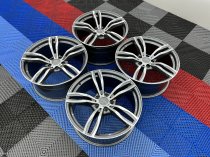 NEW 20" M355 ALLOY WHEELS IN GUNMETAL WITH POLISHED FACE DEEP CONCAVE 9.5" REAR