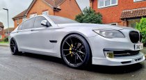 NEW 21 INCH VEEMANN V-FS4 ALLOY WHEELS IN GLOSS BLACK WITH DEEPER CONCAVE 10.5" REARS WITH NEW TYRES 5x120