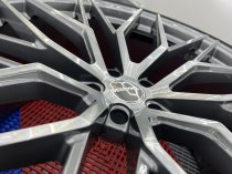 NEW 22 INCH VEEMANN VC520 ALLOY WHEELS IN DARK GRAPHITE MACHINED WITH DEEPER CONCAVE 11" REARS FITTED WITH NEW TYRES AND TPMS SENSORS 5x120