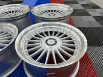 NEW 18 INCH ALPIN ALLOY WHEELS IN SILVER WITH POLISHED DISH AND DEEPER 10" REARS 5x112/120