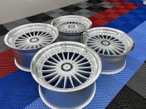 NEW 18 INCH ALPIN ALLOY WHEELS IN SILVER WITH POLISHED DISH AND DEEPER 10" REARS 5x112/120