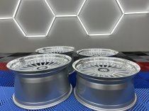 NEW 18 INCH ALPIN ALLOY WHEELS IN SILVER WITH POLISHED DISH AND DEEPER 10" REARS 5x112/120