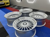 NEW 18 INCH ALPIN ALLOY WHEELS IN SILVER WITH POLISHED DISH AND DEEPER 10" REARS 5x112/120