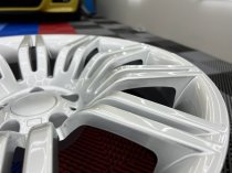 NEW 19 INCH SPYDER STYLE ALLOY WHEELS IN HYPER SILVER WITH DEEPER 9.5" REARS 5x120