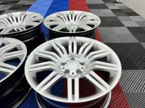 NEW 19 INCH SPYDER STYLE ALLOY WHEELS IN HYPER SILVER WITH DEEPER 9.5" REARS 5x120