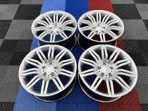 NEW 19 INCH SPYDER STYLE ALLOY WHEELS IN HYPER SILVER WITH DEEPER 9.5" REARS 5x120