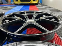 NEW 19 INCH CS STYLE ALLOY WHEELS IN GLOSS BLACK WITH DEEPER CONCAVE 9.5" REAR 5x120