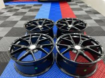 NEW 19 INCH CS STYLE ALLOY WHEELS IN GLOSS BLACK WITH DEEPER CONCAVE 9.5" REAR 5x120