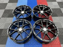 NEW 19 INCH CS STYLE ALLOY WHEELS IN GLOSS BLACK WITH DEEPER CONCAVE 9.5" REAR 5x120
