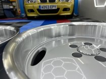 New 18 Inch AM Aero Larzon Alloy Wheels In Silver With Polished Deep Dish, Wider 9.5" Rear 5x112