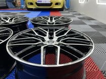 NEW 18 INCH FOX BMA S1 ALLOY WHEELS IN GLOSS BLACK WITH POLISHED FACE, DEEPER CONCAVE 8.5" REAR OPTION 5x120